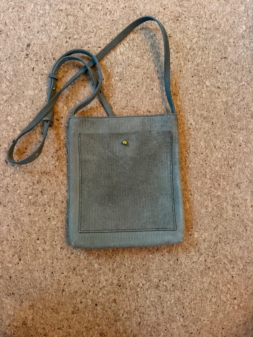 Madewell Leather/suede Sage Green crossbody bag